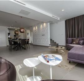 5 bedroom beachfront villa with heated pool near Omis, sleeps 9